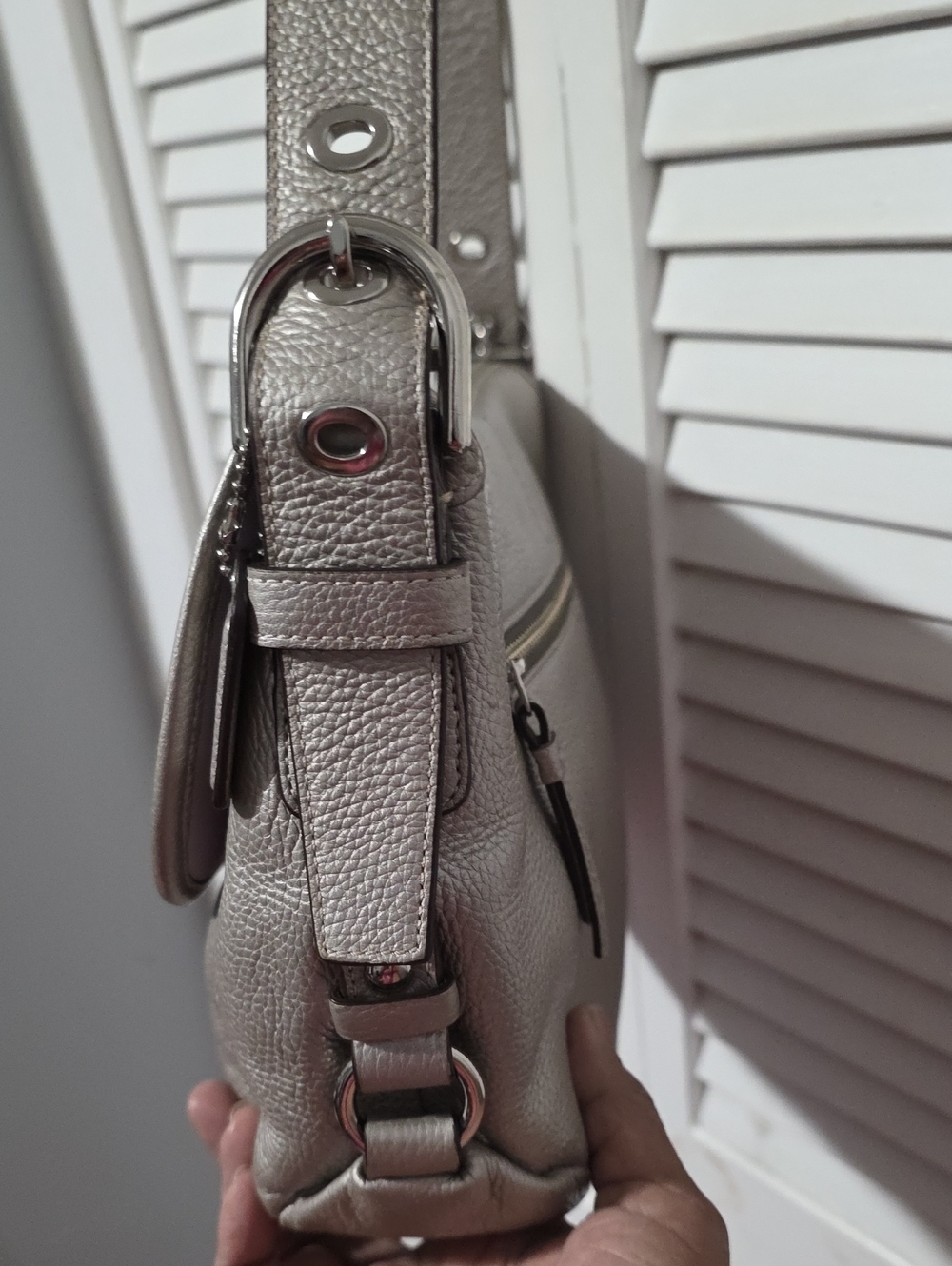 COACH LEGACY SILVER METALLIC EUC - Picture 3 of 11